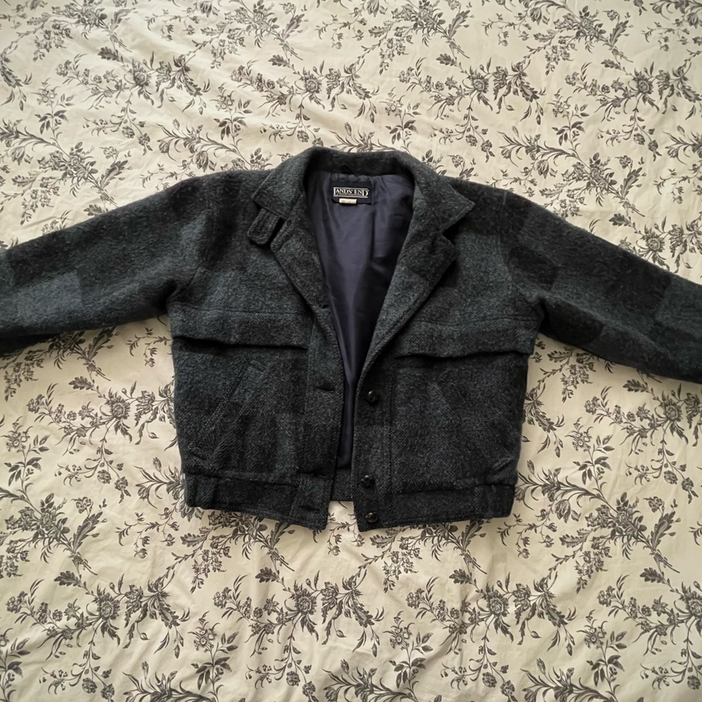 vintage lands’ end bomber jacket